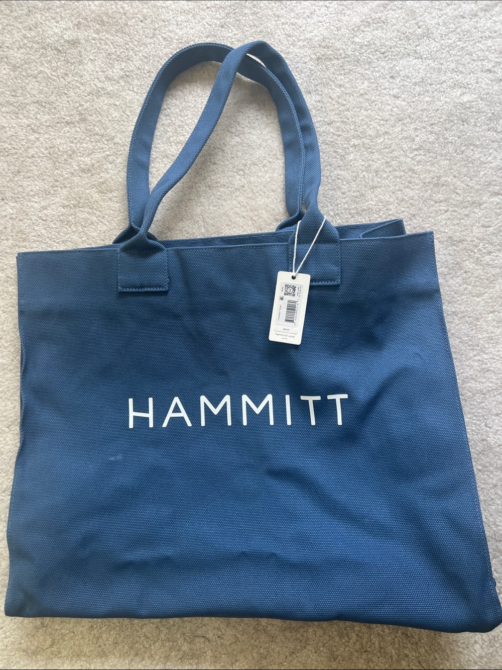 NWT Hammitt “The Strand” Venice Beach Large Canvas Tote Bag Twilight Blue NEW